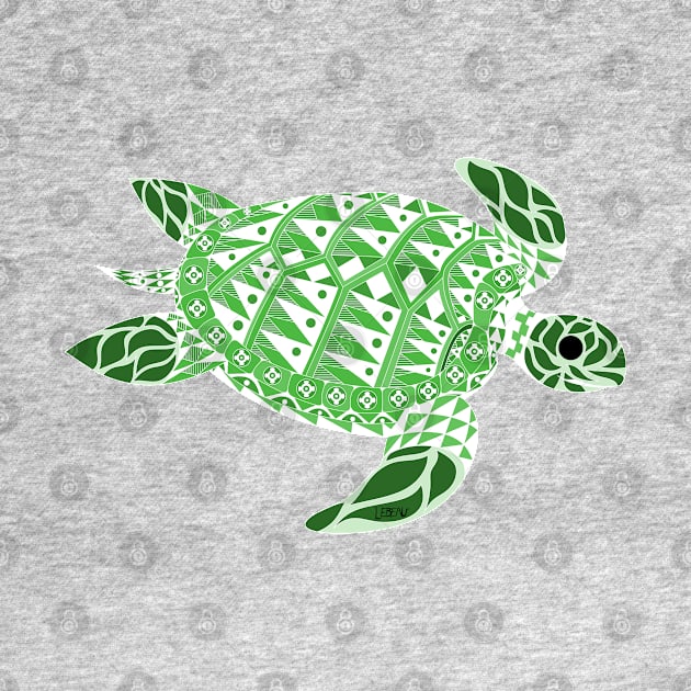 jade mexican caribbean carey turtle tortoise in ecopop floral wallpaper by jorge_lebeau